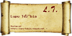 Lupu Tóbia névjegykártya